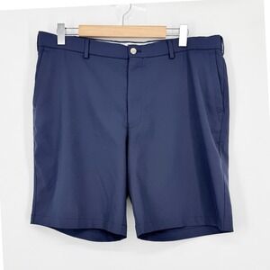 Peter Millar Nautical Mens 38 Navy Blue Performance Golf Shorts Stretc Quick Dry